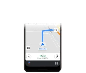 Using Google Assistant while driving car
